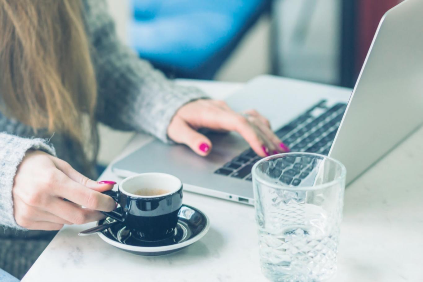 Professional workspace showing SEO analytics materials and documentation